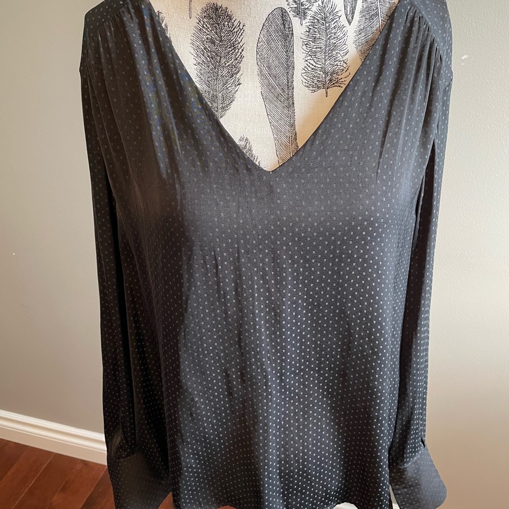 Black Polka Dot Women's Top